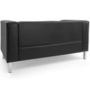 Ver imagem 4 de Sofá 02 Lugares Para Sala Decorativa Kubo 153cm Corano Preto - Nexta Casa