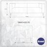 Sofá de Sala Decorativa Kubo 3 Lugares 2,10M Corino Preto - Casaepoltrona - 4