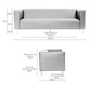 Ver imagem 2 de Sofá 03 Lugares Para Sala Decorativa Kubo 210cm Corano Preto - Nexta Casa