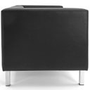 Ver imagem 3 de Sofá de Sala Decorativa Kubo 3 Lugares 2,10M Corino Preto - Casaepoltrona