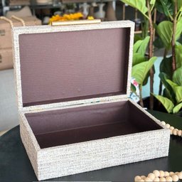 Dupla Caixas Decorativas Retangular Mdf Bege - 4