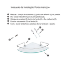 Ver imagem 5 de Porta Shampoo Canto Aço Inoxidável com Base de Vidro 6 Mm:incolor