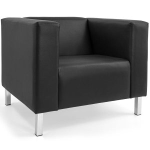 Poltrona de Sala Decorativa Kubo Corino Preto - casaepoltrona
