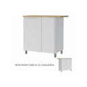 Ver imagem 4 de Balcão de Cozinha Modulado de Canto Reto Rainha 1 Porta 1 Prateleira MDF 92cm Branca-Nature Nesher