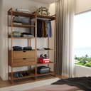 Ver imagem 1 de Dois Modulo para Closet Industrial Ferro Cobre Tampo Amêndoa