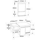 Ver imagem 6 de Conjunto Balcão C-cuba Aria 41 e Espelheira Legno 831 Branco Chess C-carvalho Branco Chess C-