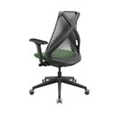 Ver imagem 3 de Caderia de Escritório Ergonômica Bix X+ Assento Poliéster Cor:cinza com Verde Musgo