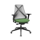 Ver imagem 1 de Caderia de Escritório Ergonômica Bix X+ Assento Poliéster Cor:cinza com Verde Musgo