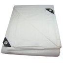 Ver imagem 1 de Lona branca 4x4 m polietileno impermeável resistente + Ilhos