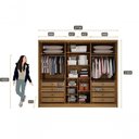 Ver imagem 6 de Guarda Roupa Casal 6 Portas 8 Gavetas Himalaia-cumaru-fendi- Móveis Novo Horizonte