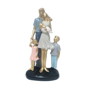 Estatueta Decorativa Família Juntos Colorida Dia Das Mães
