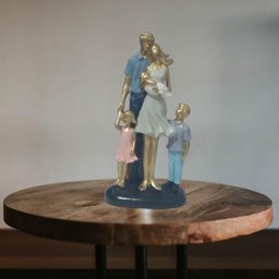 Estatueta Decorativa Família Juntos Colorida Dia Das Mães - 3