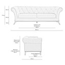 Ver imagem 2 de Sofá Império 02 Lugares 180cm Veludo Creme - Nexta Casa