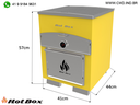Ver imagem 4 de Forno de Pizza e Churrasqueira 2 em 1 - Bancada - Amarelo