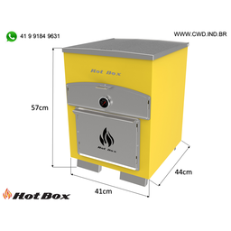 Forno de Pizza e Churrasqueira 2 em 1 - BANCADA - AMARELO - 4