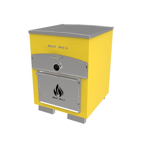 Forno de Pizza e Churrasqueira 2 em 1 - Bancada - Amarelo