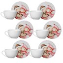Ver imagem 2 de Conjunto 6 Xícaras para Chá 250ml com pires Sweet Christmas - Alleanza