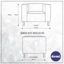Ver imagem 2 de Poltrona Para Sala Decorativa Kubo Corano Cinza - Nexta Casa