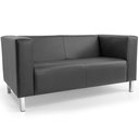Ver imagem 1 de Sofá 02 Lugares Para Sala Decorativa Kubo 153 cm Corano Cinza - Nexta Casa