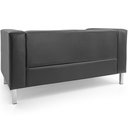 Ver imagem 3 de Sofá 02 Lugares Para Sala Decorativa Kubo 153 cm Corano Cinza - Nexta Casa