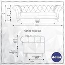 Ver imagem 4 de Sofá Império 03 Lugares 210cm Veludo Creme - Nexta Casa