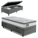 Ver imagem 1 de Cama Box Baú Colchão Molas Ensacadas D33 Double Face Hellen - Suporta até 120 kg