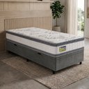 Ver imagem 2 de Cama Box Baú Colchão Molas Ensacadas D33 Double Face Hellen - Suporta até 120 kg