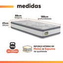 Ver imagem 4 de Cama Box Baú Colchão Molas Ensacadas D33 Double Face Hellen - Suporta até 120 kg