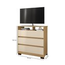 Ver imagem 6 de Kit Multiuso 2 Portas e Cômoda 3 Gavetas Austin I01 Carvalho Off White - Clique Chique Móveis