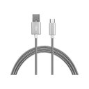 Ver imagem 3 de Cabo Micro Usb Metálico Carregamento 2a 1m de Comprimento Prata - Wi390out [reembalado] Wi390out Mul