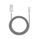 Ver imagem 1 de Cabo Micro Usb Metálico Carregamento 2a 1m de Comprimento Prata - Wi390out [reembalado] Wi390out Mul