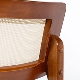 Kit 2 Cadeiras de Jantar Portugal em Madeira Imbuia com Tela Rattan Impermeável Caramelo L85 - 6