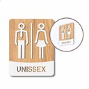 Ver imagem 6 de Placa de Banheiro Placas para Banheiro Feminino Masculino:branco - Unissex 15x20