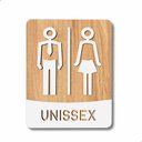 Ver imagem 1 de Placa de Banheiro Placas para Banheiro Feminino Masculino:branco - Unissex 15x20