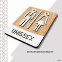 Ver imagem 5 de Placa de Banheiro Placas para Banheiro Feminino Masculino:branco - Unissex 15x20