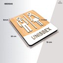 Ver imagem 2 de Placa de Banheiro Placas para Banheiro Feminino Masculino:branco - Unissex 15x20