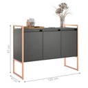 Ver imagem 3 de Aparador Buffet Industrial Turquia Preto Cobre