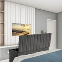 Ver imagem 2 de Calçadeira Baú Recamier Estofada Cama de Solteiro 100cm Carla Corino Cinza Escuro- Mabe Magazine