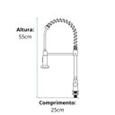 Ver imagem 7 de Torneira de Bancada Cozinha Água Fria Gourmet Cromoda