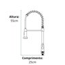 Torneira de Bancada Cozinha Água Fria Gourmet Cromoda - 7