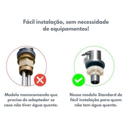 Torneira de Bancada Cozinha Água Fria Gourmet Cromoda - 3