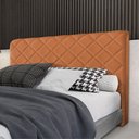 Ver imagem 1 de Cabeceira Cama Box Queen 1,60m Estofada Capri Veludo Terracota