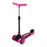Patinete com 3 Rodas Radical New até 40kg Ajuste Altura Rosa - 1