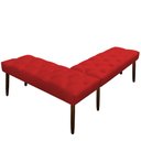 Ver imagem 2 de Canto Alemão Suede Vermelho Assento 1,20x0,75 - Dominic Decor