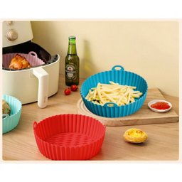 Protetor Forma Para Air Fryer Silicone Reutilizável - Vermelho - 4