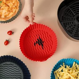 Protetor Forma Para Air Fryer Silicone Reutilizável - Vermelho - 3