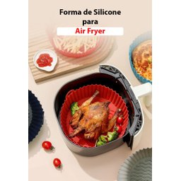 Protetor Forma Para Air Fryer Silicone Reutilizável - Vermelho - 5