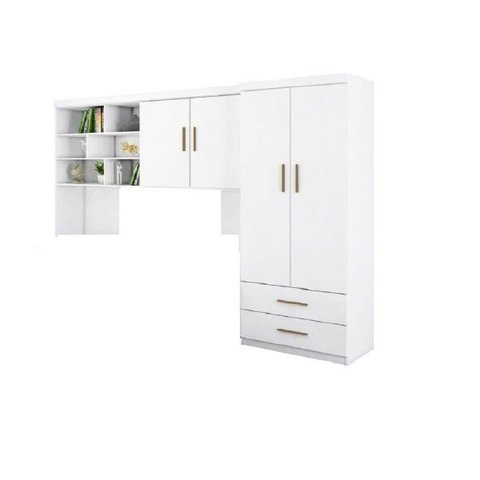 Jogo de Quarto Guarda Roupa Chiara 2 Portas e 2 Gavetas C/ Módulo Aéreo Quarto Infantil Phoenix Baby