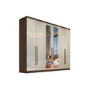 Ver imagem 4 de Guarda Roupa Casal 6 Portas e 6 Gavetas C/ Espelho Dello/trento Freijo Cumaru C/ Fendi - Novo
