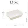 Travessa Refratario de Porcelana c/Alça Basic Branco 5.5x33.5x21cm Lyor - 5